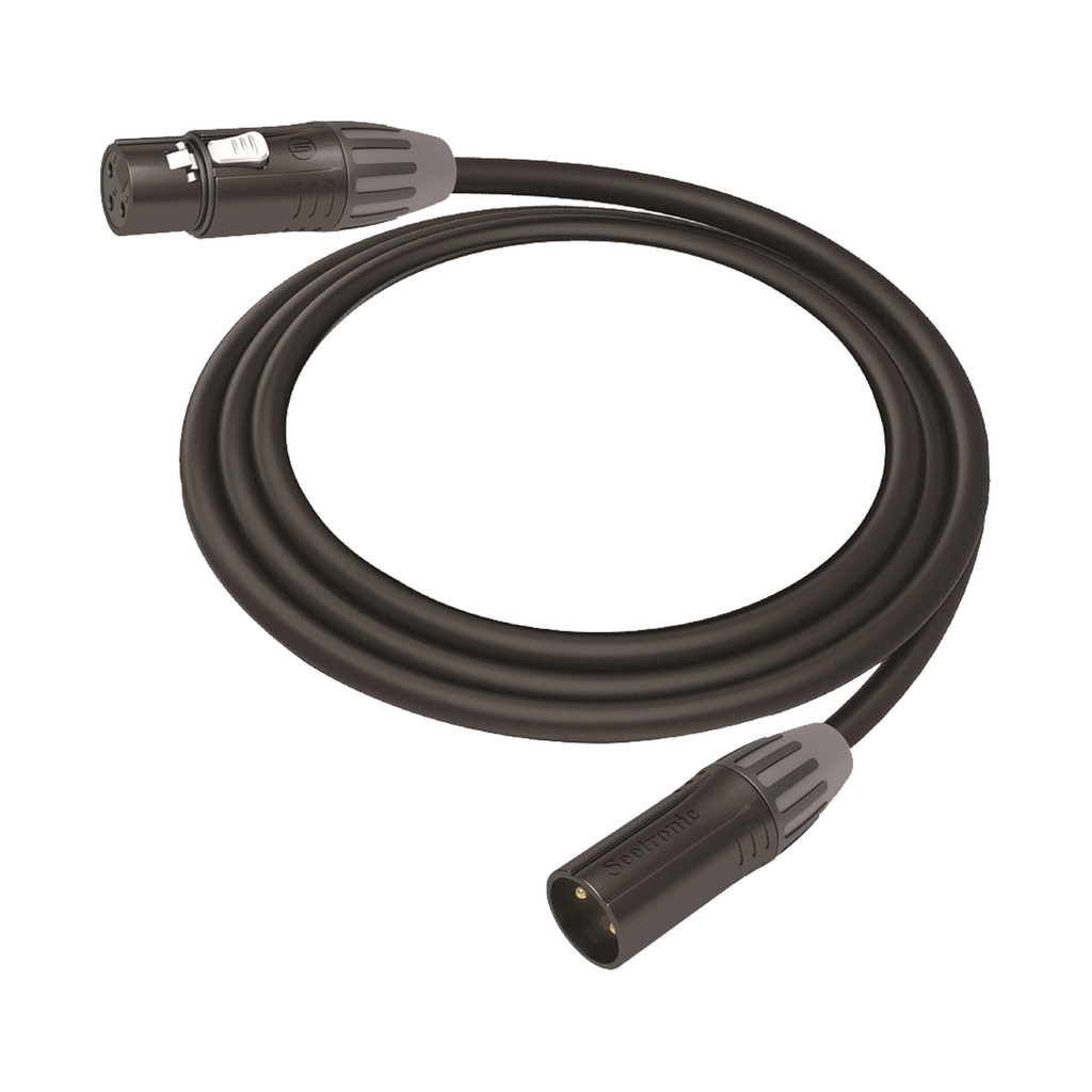 [CMC-MF3-MM3-L-1M] Cable XLR 3 polos hembra - XLR 3 polos macho - Serie M carcasa negra, contactos dorados