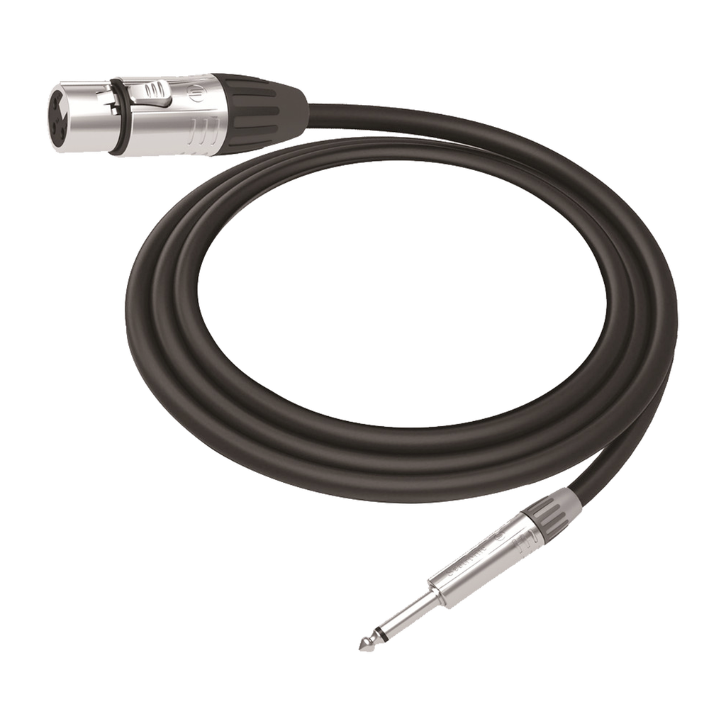 [CMC-MF3-PM-L-3M] Cable de Audio | XLR 3 Polos Hembra a Plug 1/4 in mono | Conector Seetronic Serie M SCMF3 - MP2X | Longitud 3m