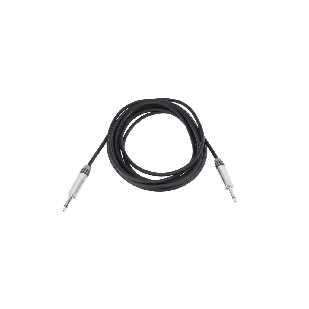 Cable de Audio | Plug 1/4 in a Plug 1/4 in Stereo | Carcasa Cromada | Conectores Seetronic | Longitud 5m