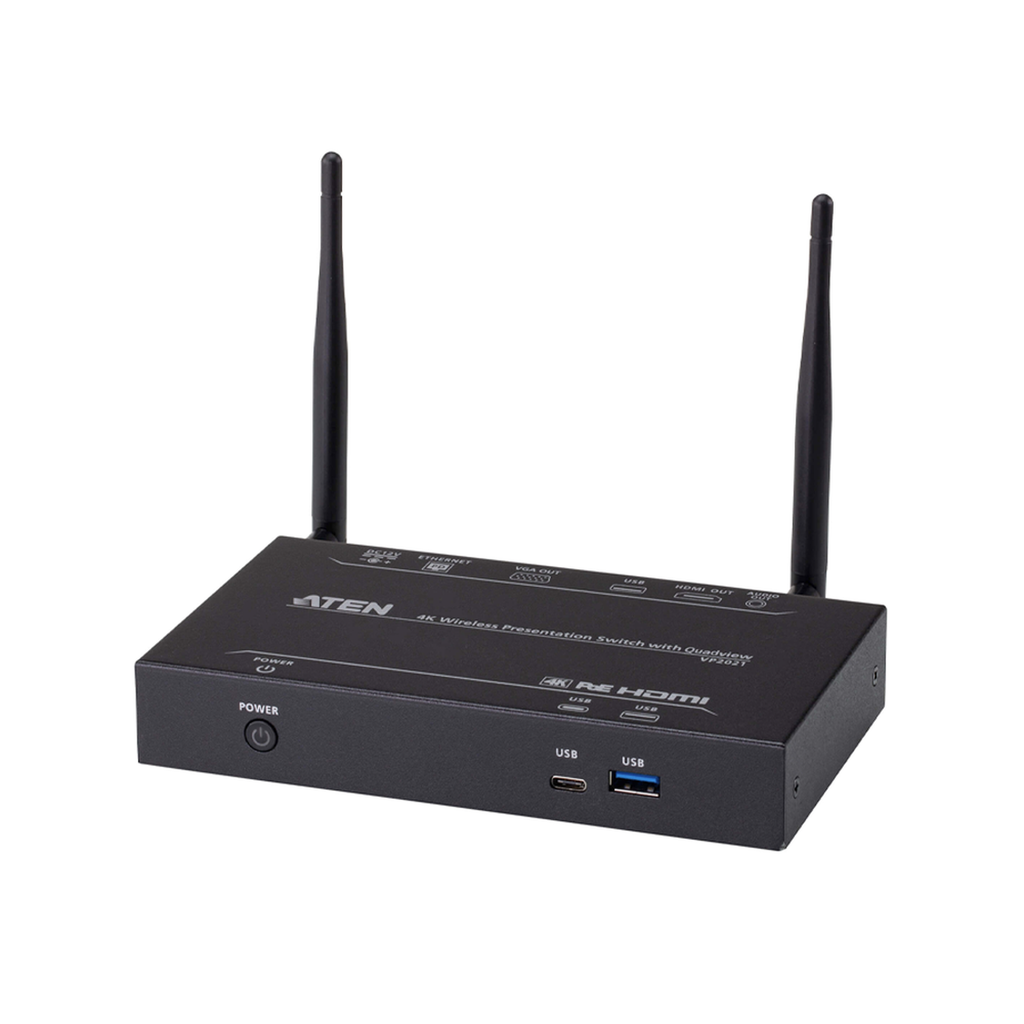 [VP2021] Switch de presentaciones | Resolución 4K |  Diferentes herramientas de colaboración: Anotación, pizarra y captura | inalámbrico con Quad View | Multi-view se pueden compartir hasta 4 fuentes de forma inalámbrica