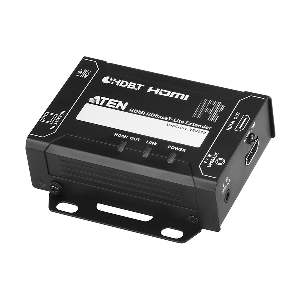 [VE801R] VE801R Receptor HDMI HDBaseT-Lite | Hasta 4K a 40 m (Cat 5e/6) / 40 m (Cat 6a/ATEN 2L-2910 Cat6); 1080 p a 60 m (Cat 5e/6) / 70 m (Cat 6a/ATEN 2L-2910 Cat6) | HDBaseT Clase B