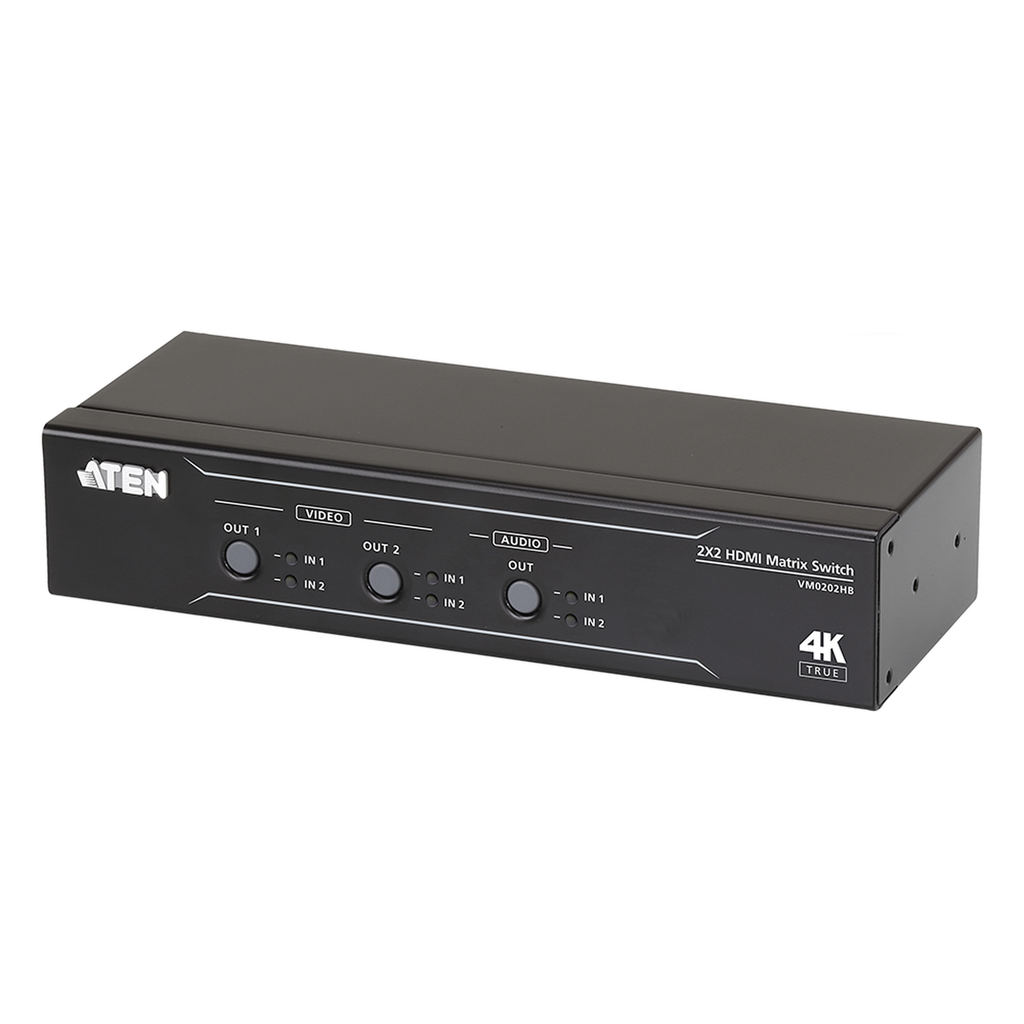 [VM0202HB] VM0202HB Conmutador matricial HDMI 2 x 2 True 4K con desembebedor de audio