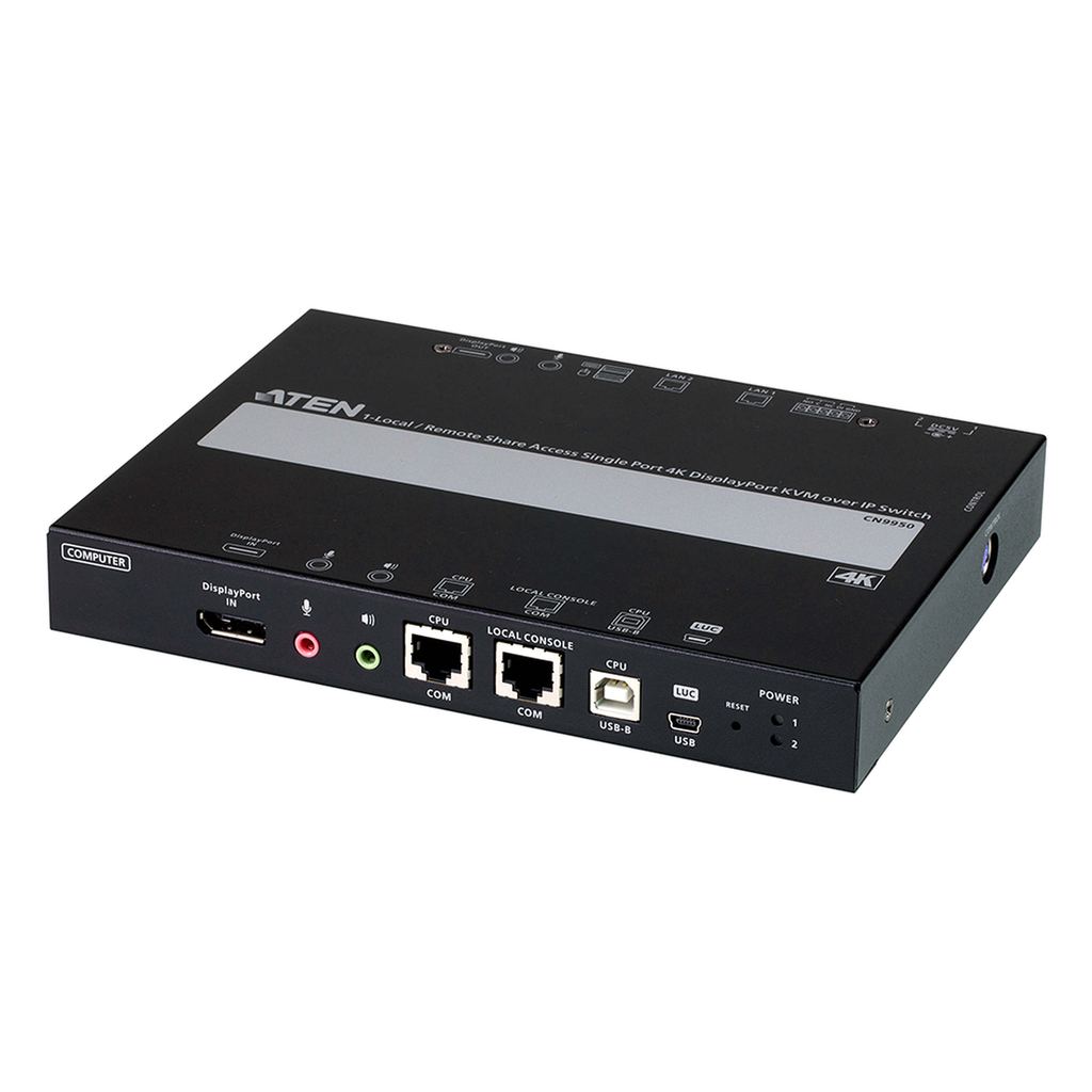 [CN9950] conmutador KVM a través de IP | DisplayPort 4K | Puerto único con acceso compartido local/remoto