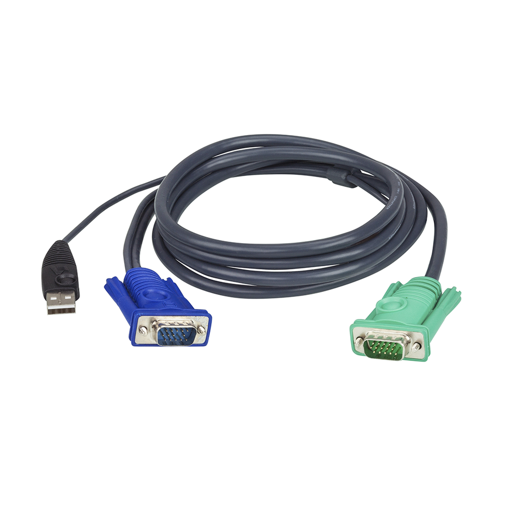 [2L5202U] 2L5202U Cable KVM | USB con SPHD | 3 en 1 | De 1.8 m