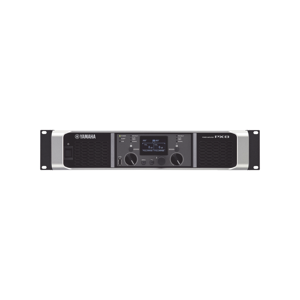 [PX8] PX8 Amplificador de audio Clase D | 800 W x 2 a 8? | 1050 W x 2 a 4?. | Baja Impedancia | Procesamiento Inteligente
