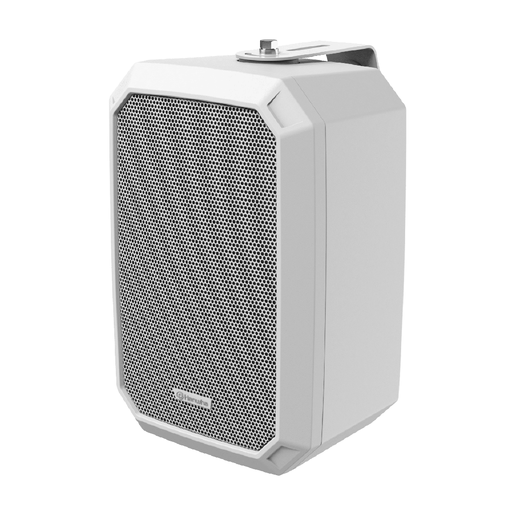 [SPA-W100W] Altavoz IP Para instalacion en pared / Amplificador integrado 10W / PoE+ / Para integración con sistema Hanwha / IP66 / SIP, IPv4, HTTP, DNS, NTP, TCP, UDP, ARP, NDAA.