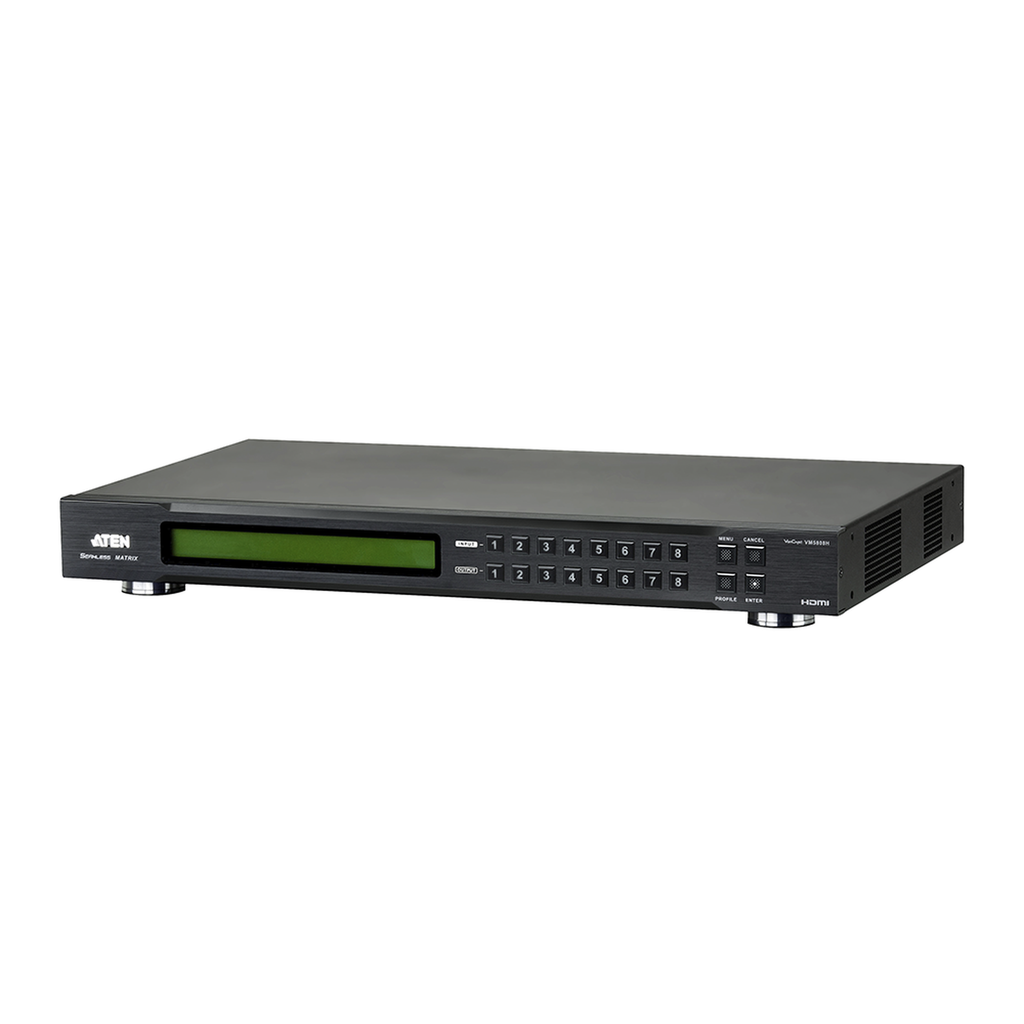 VM5808H Switch de matriz HDMI | 8x8 | con escalador | Compatible con videowall | Seamless Switch? | IR | RS-232 | Ethernet