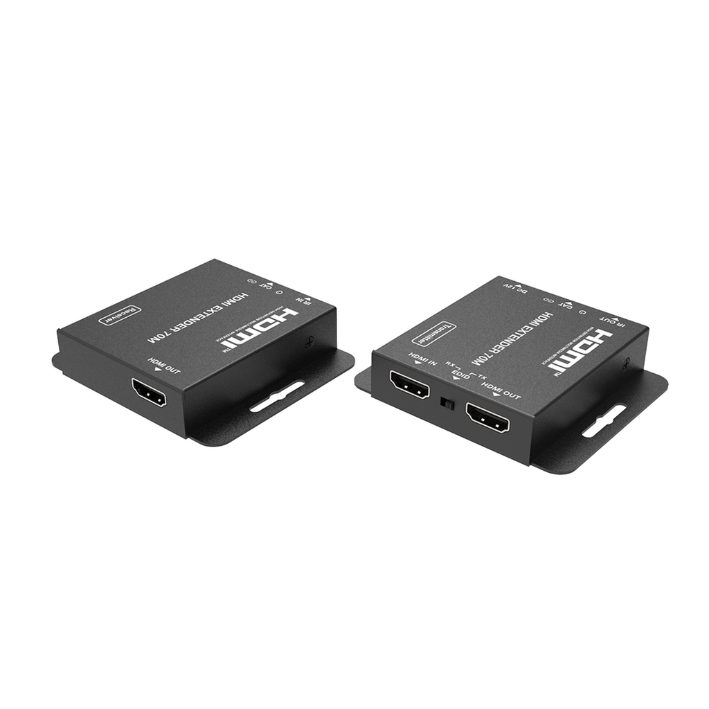 [EPC-ED970] EPC-ED970 Kit Extensor HDMI | 4K2K@40m | 1080p@70m | Cat5e/Cat6 | Soporte PoC | HDMI Loop | Transmisión IR