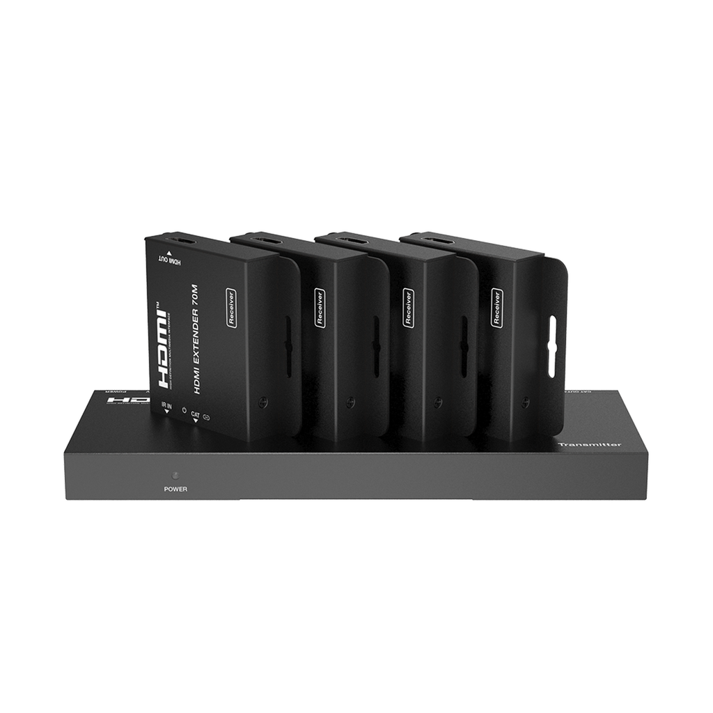 [EPC-SP914C70] Splitter HDMI 1x4 | Extensor HDMI | 4K@30Hz 40m | 1080p@60Hz 70m | Función PoC |  4:4:4