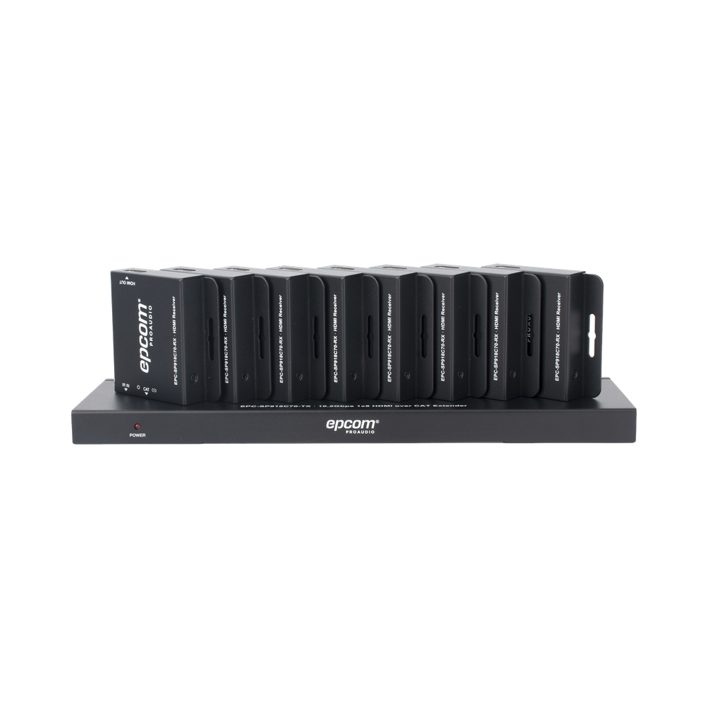 [EPC-SP918C70] EPC-SP918C70 Splitter HDMI 1x8 | Extensor HDMI | 4K@30Hz 40m | 1080p@60Hz 70m | Función PoC |  4:4:4