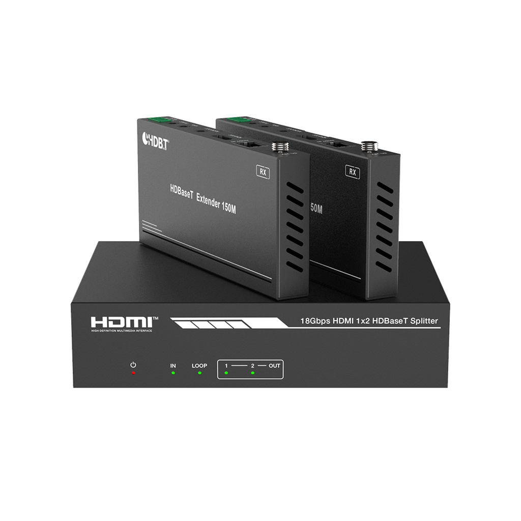 [EPP-SPB12H150] Splitter mas Extensor de Video | 1x2 | ProAV | HDBaseT? | 120m en 4K@60Hz | 150m en 1080p@60Hz | Cat6/6a/7 | Gestión Avanzada EDID | Control IR y RS232 | PoC | Salida de Audio