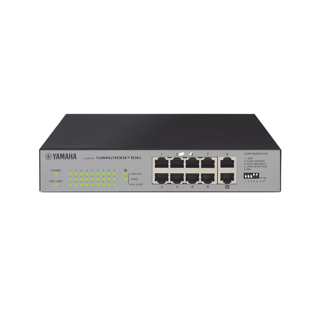 [SWR2100P10G] SWR2100P10G SWITCH DE RED POE 10 PUERTOS OPTIMIZADO P/ REDES DANTE