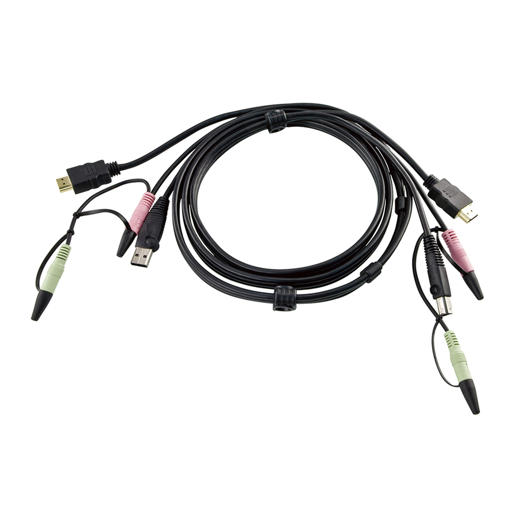 2L-7D02UH  Cable KVM USB HDMI | Audio | 1.8m | Conexión de PC a Conmutador KVM | Compatible con Conmutadores ATEN