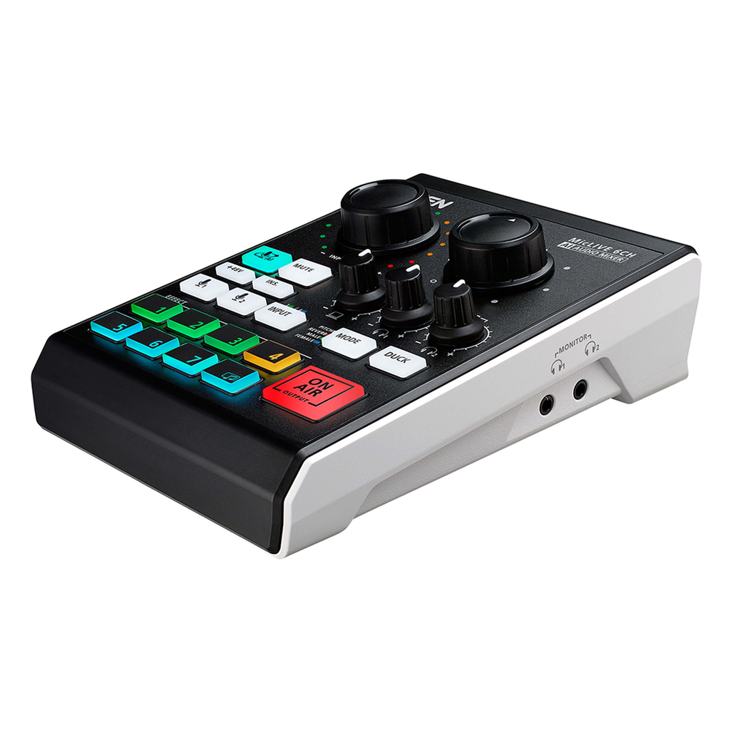 UC8000 Mezclador de audio para pódcast con IA | MicLIVE? de 6 canales