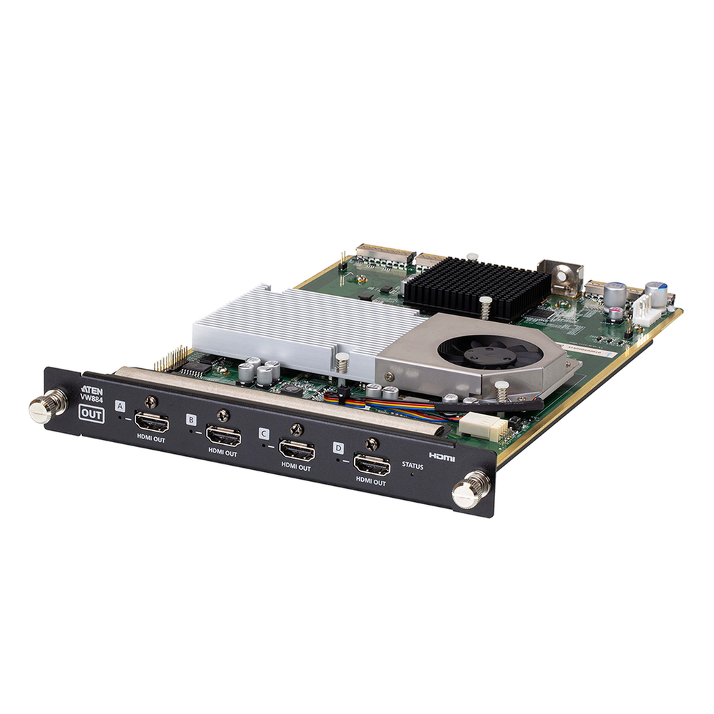 [VW884] VW884 Tarjeta de Salida HDMI 4K | 4 Puertos | HDCP 2.2 | EDID Expert | Seamless Switch | Compatible con VW3620