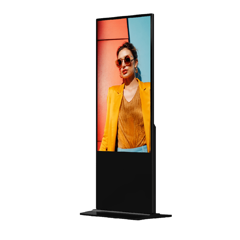 Pantalla Táctil de 55 4K para Publicidad Digital / Base para Piso (Tótem) / Gestión de Contenido y Control Centralizado