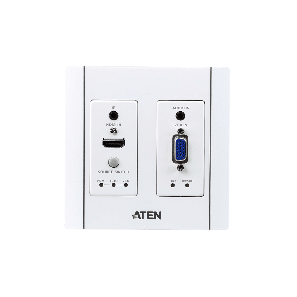 [VE2812AUST] VE2812AUST Transmisor HDBaseT | HDMI y VGA | Placa de Pared US / PoH (4K a 100 m) | (HDBaseT Class A) (PoH PD)