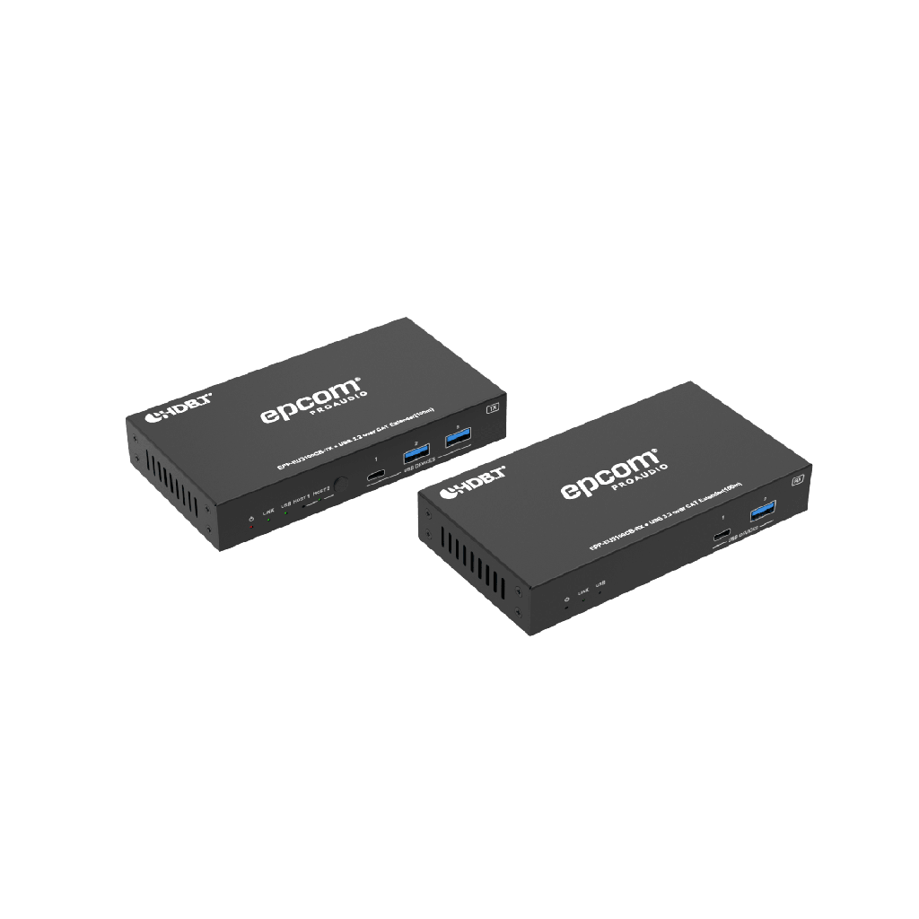 [EPP-EU3100CB] EPP-EU3100CB Extensor USB 3.2 Gen 1 | 100 m | Cable CAT6a | Velocidad 5 Gbps | Puertos USB-C y USB-A | PoC Bidireccional 24V | Compatible Con Dispositivos USB Variados