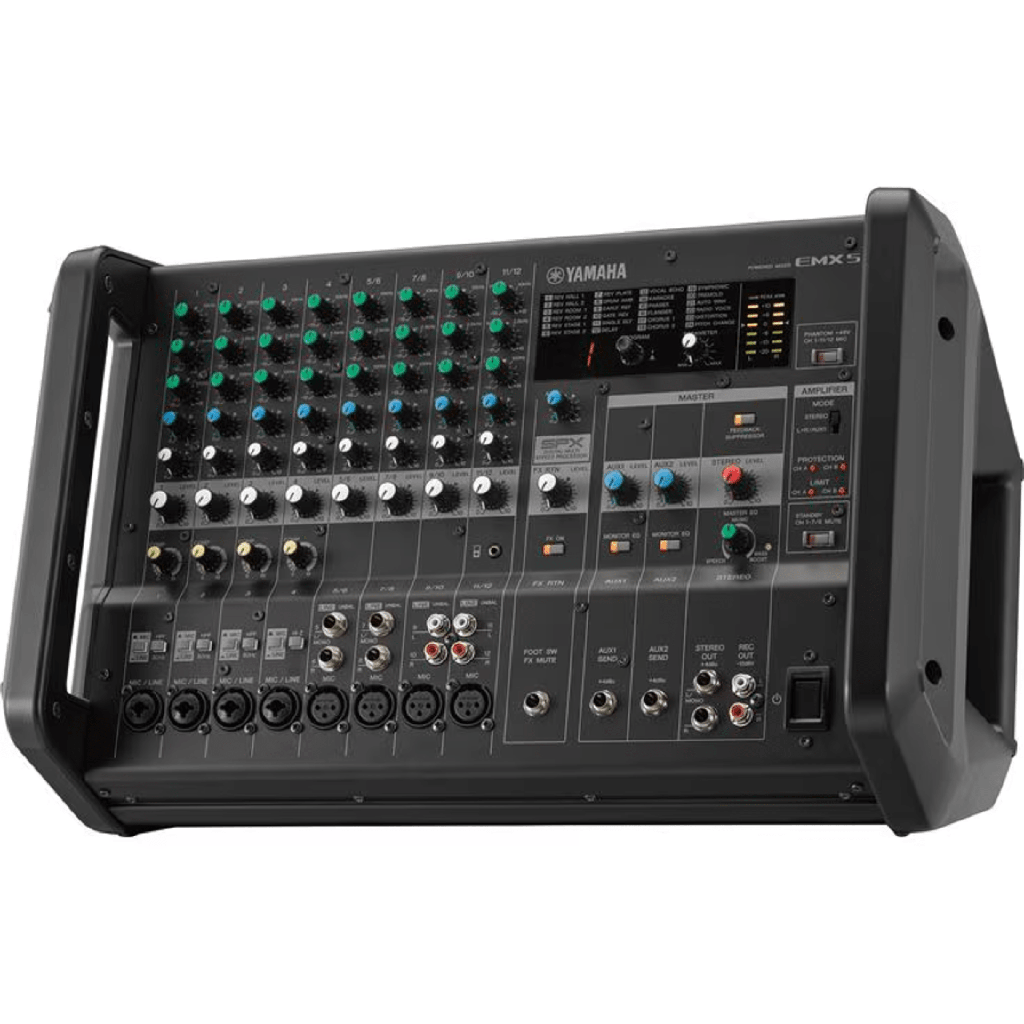 [EMX5] EMX5 Mezcladora de Audio Amplificada | 12 Canales | Amplificador de Alta Eficiencia 2x630W | Efectos Integrados | 4/8 Ohms