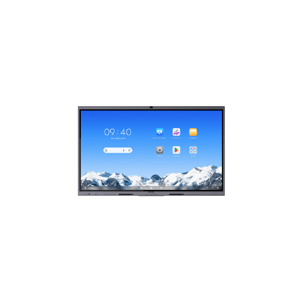 Pantalla Interactiva Touch de 75 Android 13 / Google Suite Preinstalado con Certificación EDLA / Cámara Web 8 MP / Resolución 4K / Bocinas Integradas / Entradas HDMI y VGA / Incluye 2 Lápices para Escribir