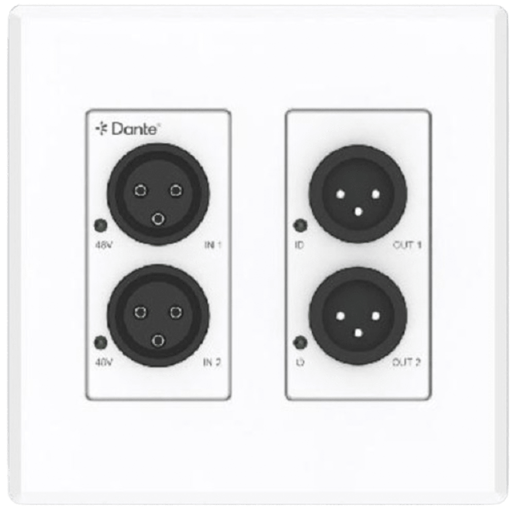 [EPPWPD22XLR] Extensor de Audio Analógico XLR a Dante® | 2 Entradas y 2 Salidas | Conversión Digital de Audio | PoE IEEE 802.3af | Phantom Power 48V | Latencia Configurable 1-5ms | Rango Dinámico >90dB