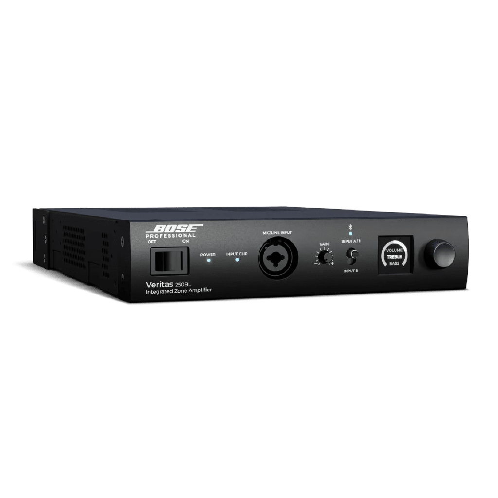 [250BL] Amplificador Mezclador Veritas | 2x50W a 4? | Bluetooth | DSP | 4 Entradas | Baja Impedancia