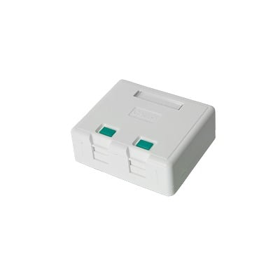 [LP-WP-06] Caja de pared con 2 puertos Keystone, no incluye Jacks