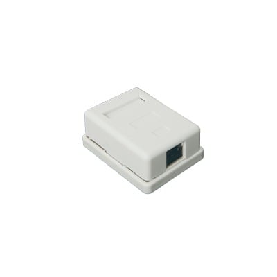 [LP-WP-6036] Caja de pared con 1 puerto Keystone, incluye jack STP Cat5e