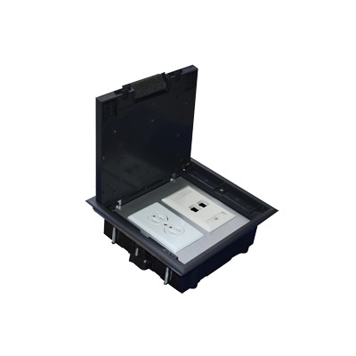 [TH-CP-2M] Caja de piso para dos módulos universales (Socket M2), para alimentación eléctrica y redes de datos (11000-33401) No incluye faceplates