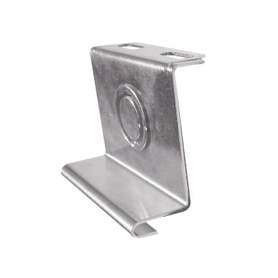 [CH-PST-AUT-116EZ] Placa salida a tubo automática con chequeador 1/2 y 3/4 de 116 mm, con acabado Electro Zinc