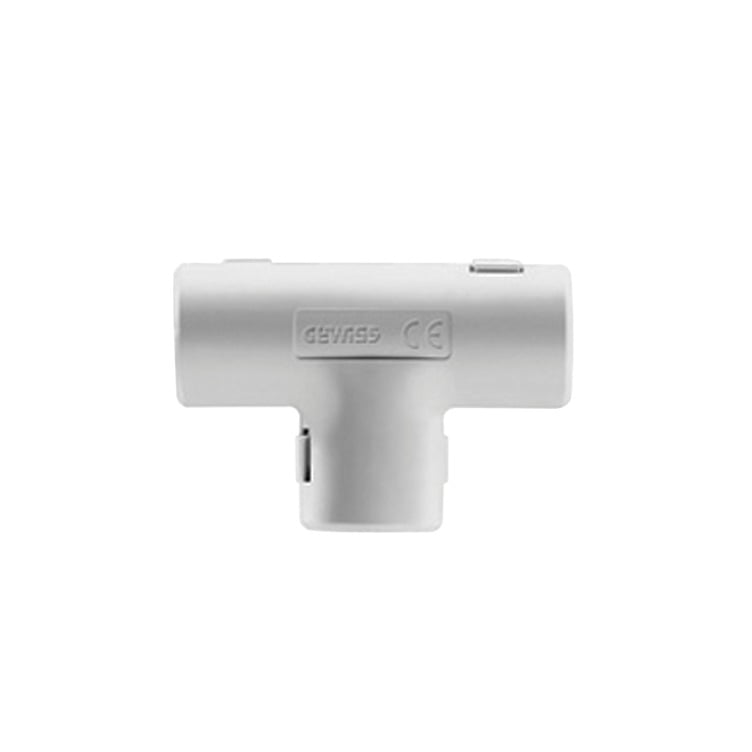Unión en T para tubería rígida, recomendado para cable eléctrico, PVC Auto-extinguible, de 32 mm