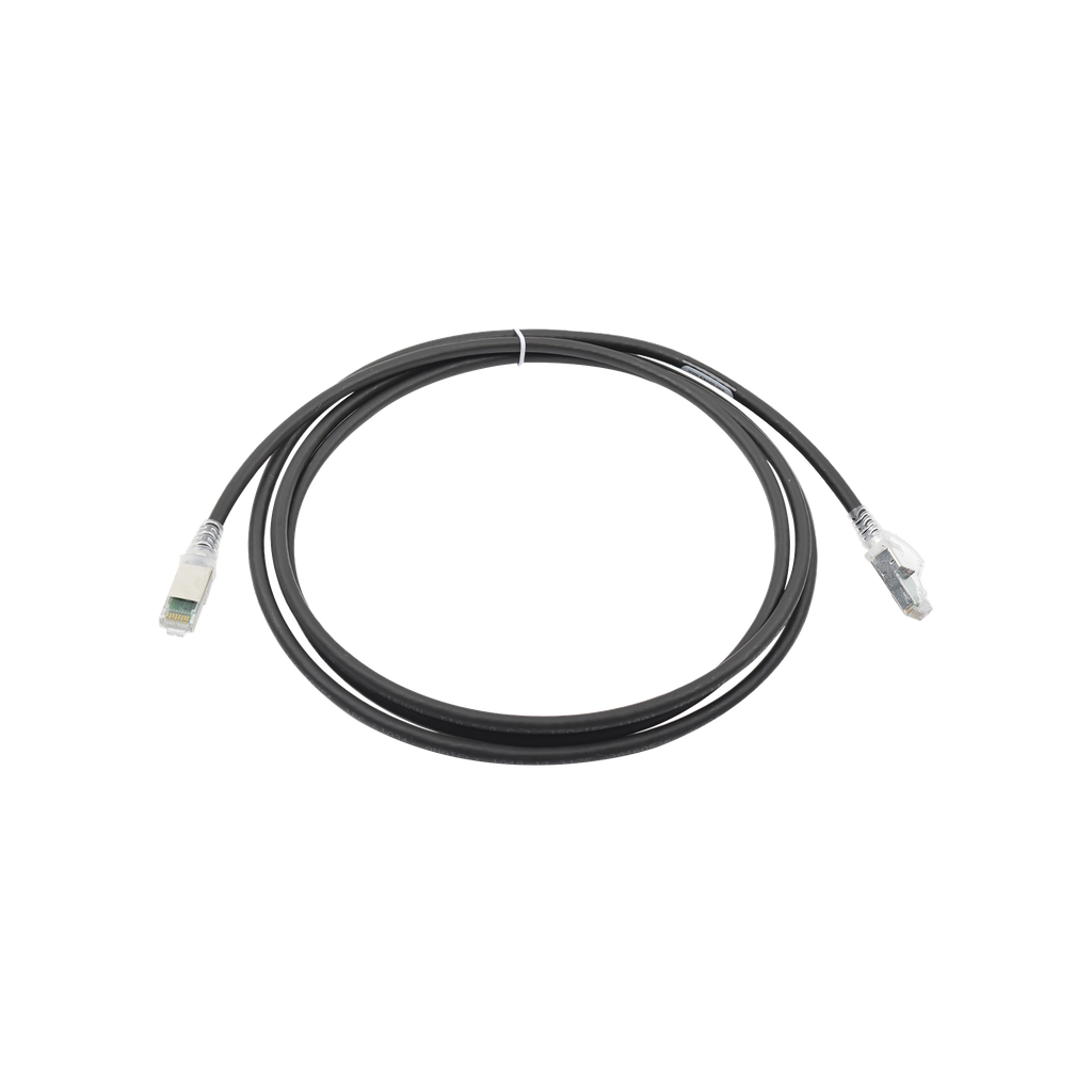 Patch Cord Z-MAX Cat6A S/FTP, CM/LS0H, 7ft, Color Negro