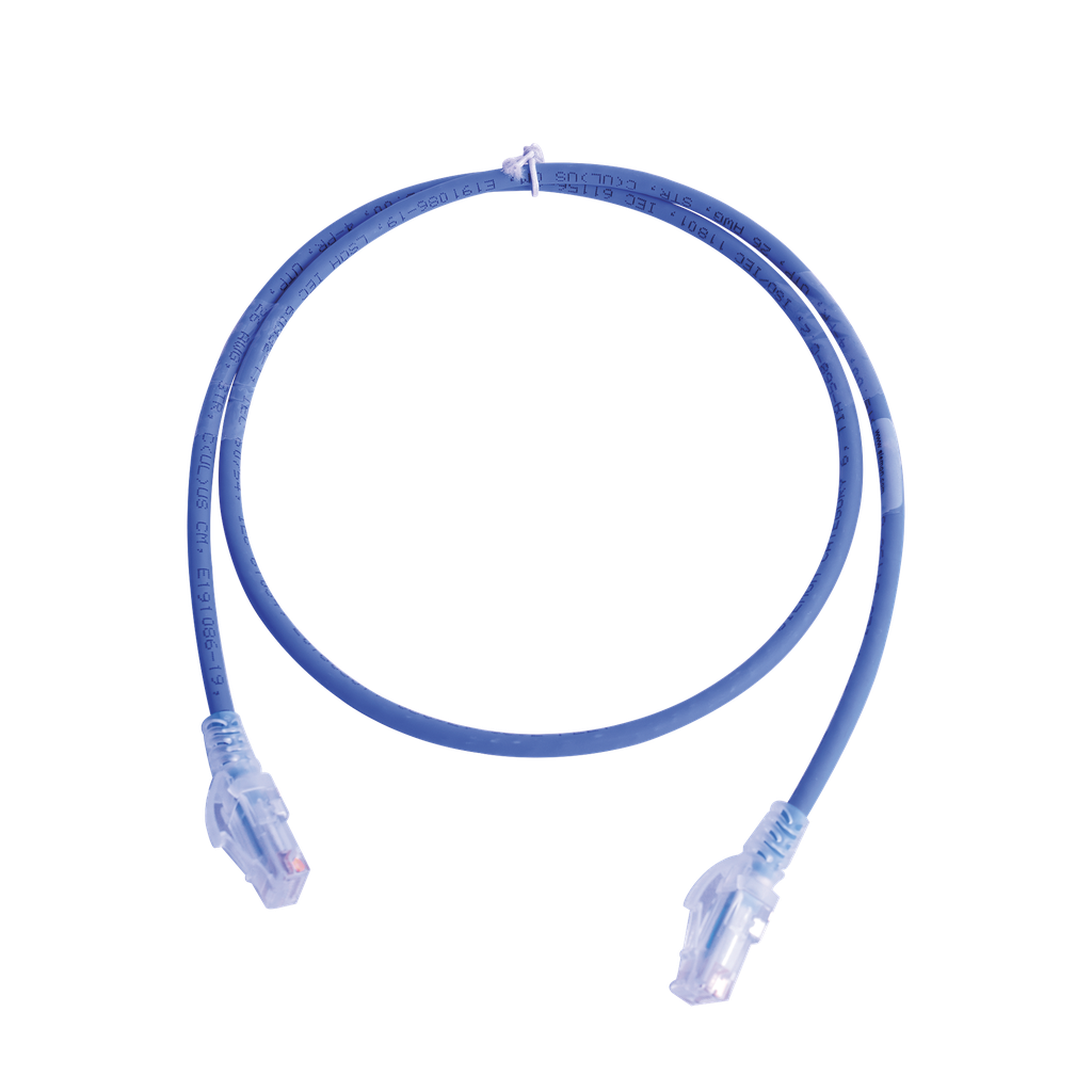 Patch Cord MC6 Modular Cat6 UTP, CM/LS0H, 3ft, Color Azul