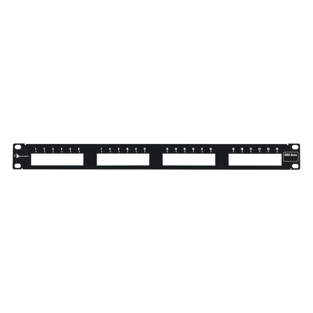 [MX-PNL-24] Patch Panel MAX Modular (vacío), de 24 Puertos, Plano, 1UR