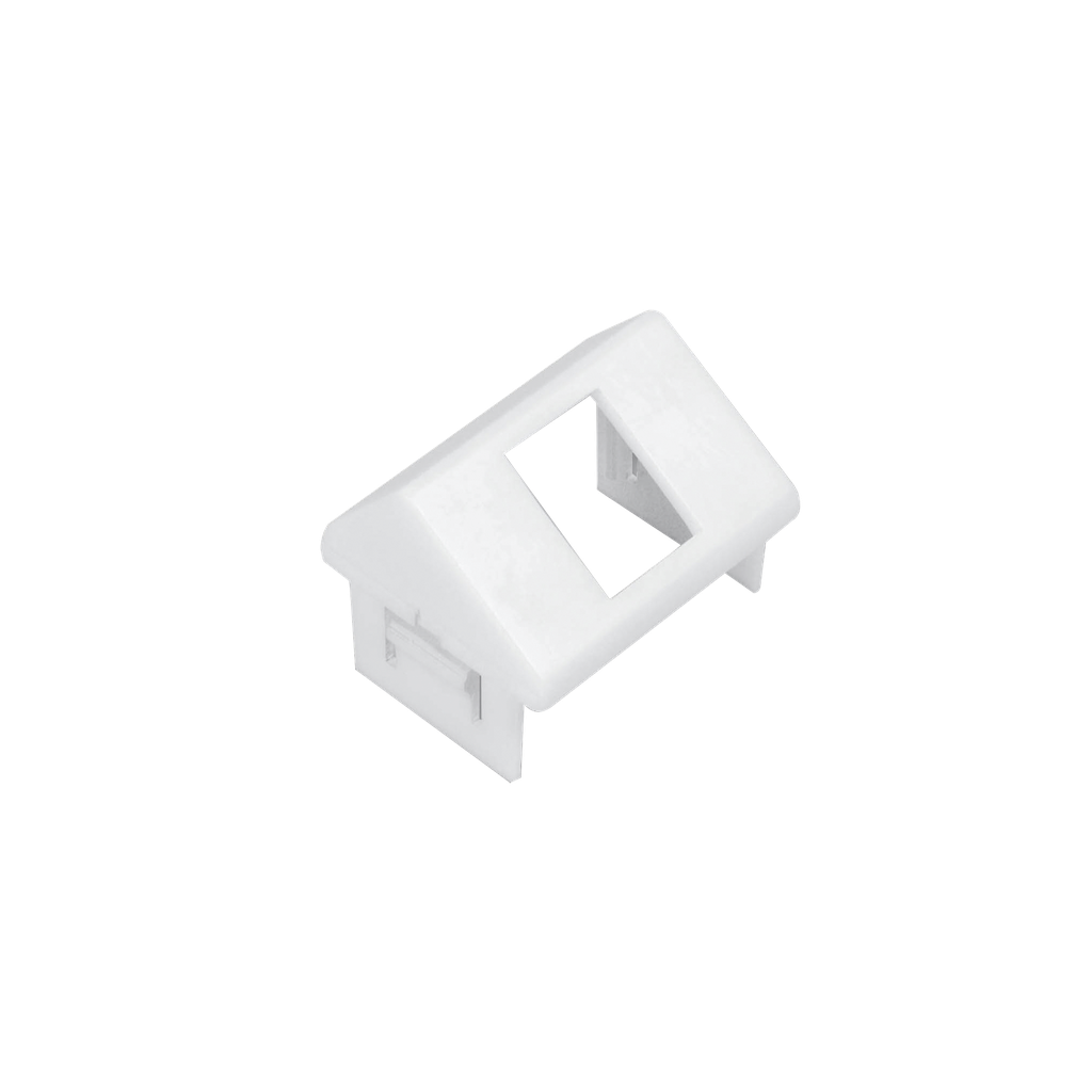 Adaptador para Placa de Pared CT, de una salida, Angulado, color blanco