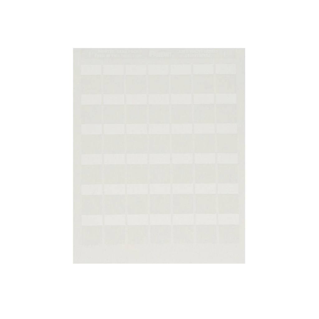 [S100X150YAJ] Paquete de Hojas con 2500 Etiquetas de Identificación Auto-laminadas para Impresora Láser/Inyección de Tinta, para Cables de 4.1 a 8.1 mm de Diámetro (10 - 6 AWG), Color Blanco