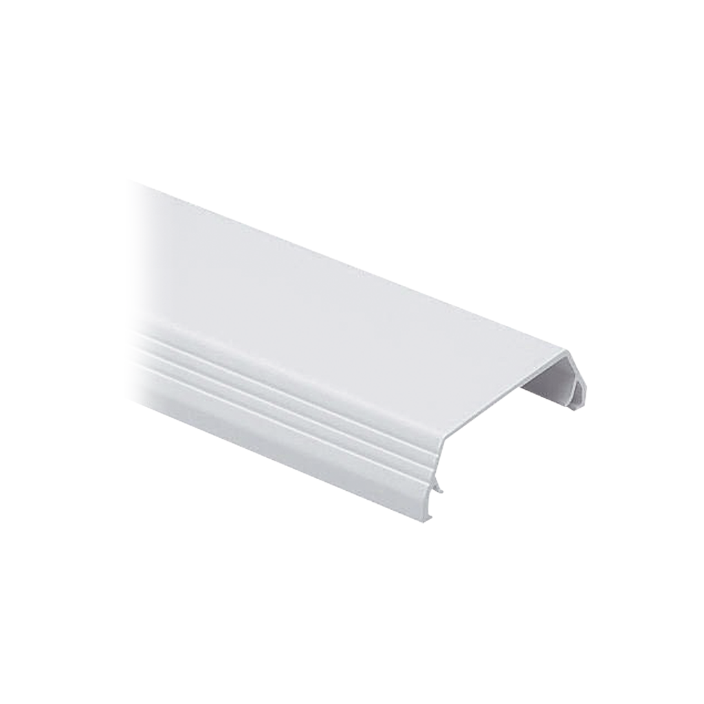 [T45CIW8] Cubierta (Tapa) tipo bisagra para canaleta T-45, de PVC rígido, 60.3 x 19.1 x 2438.4 mm, Color Blanco Mate