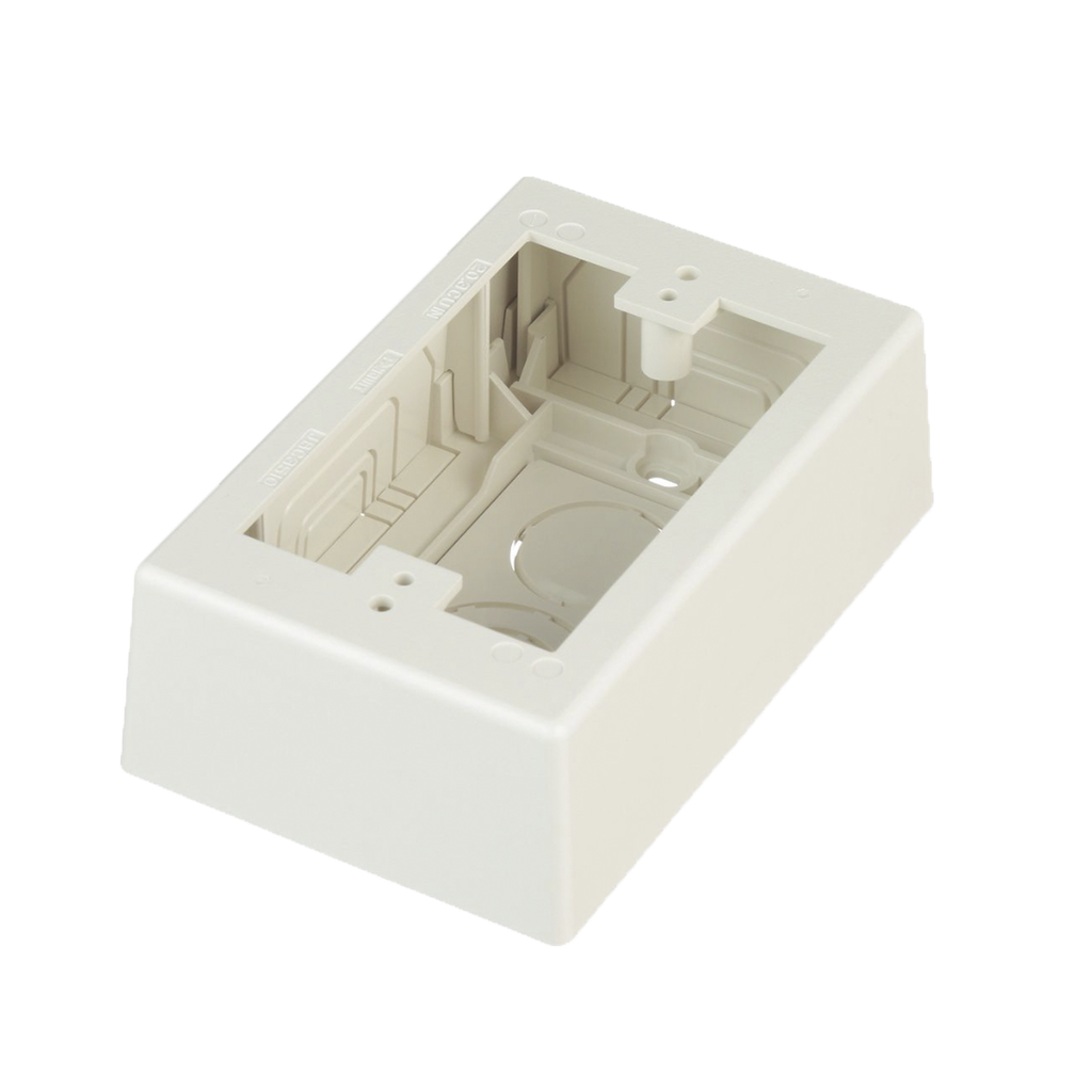 [JBX3510IW-A] Caja de Pared Superficial, uso Universal con Placas de Pared, Con Cinta Adhesiva, Color Blanco Mate
