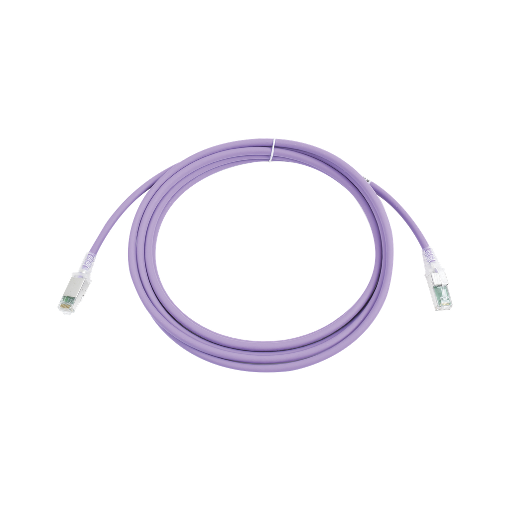 Patch Cord Z-MAX Cat6A S/FTP, CM/LS0H, 10ft, Color Violeta, Versión Bulk