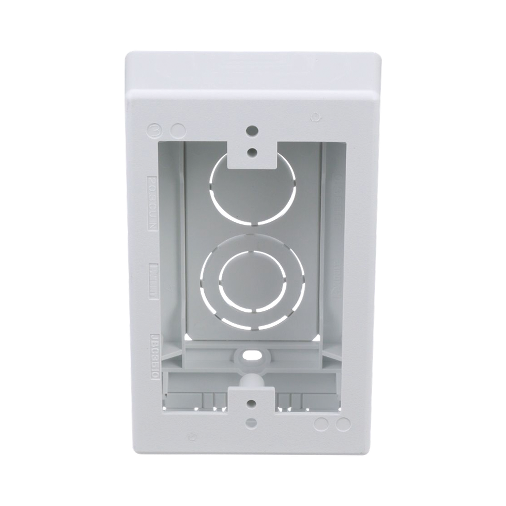 Caja de Pared Superficial, uso Universal con Placas de Pared, Con Cinta Adhesiva, Color Blanco