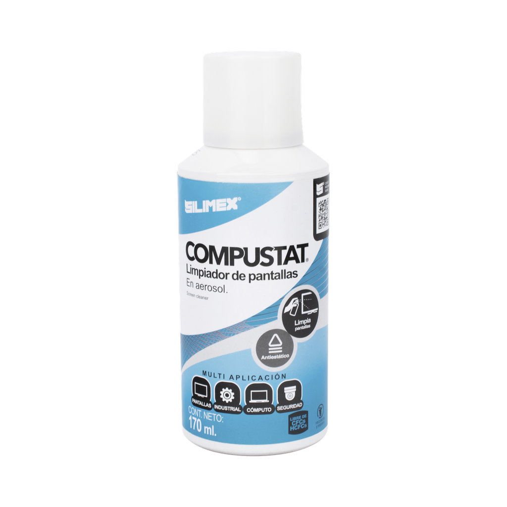 [COMPUSTAT] Limpiador de pantallas y cámaras, protector anti-estático en aerosol,  con protección contra rayos UV, repelente de polvo, 170 ml
