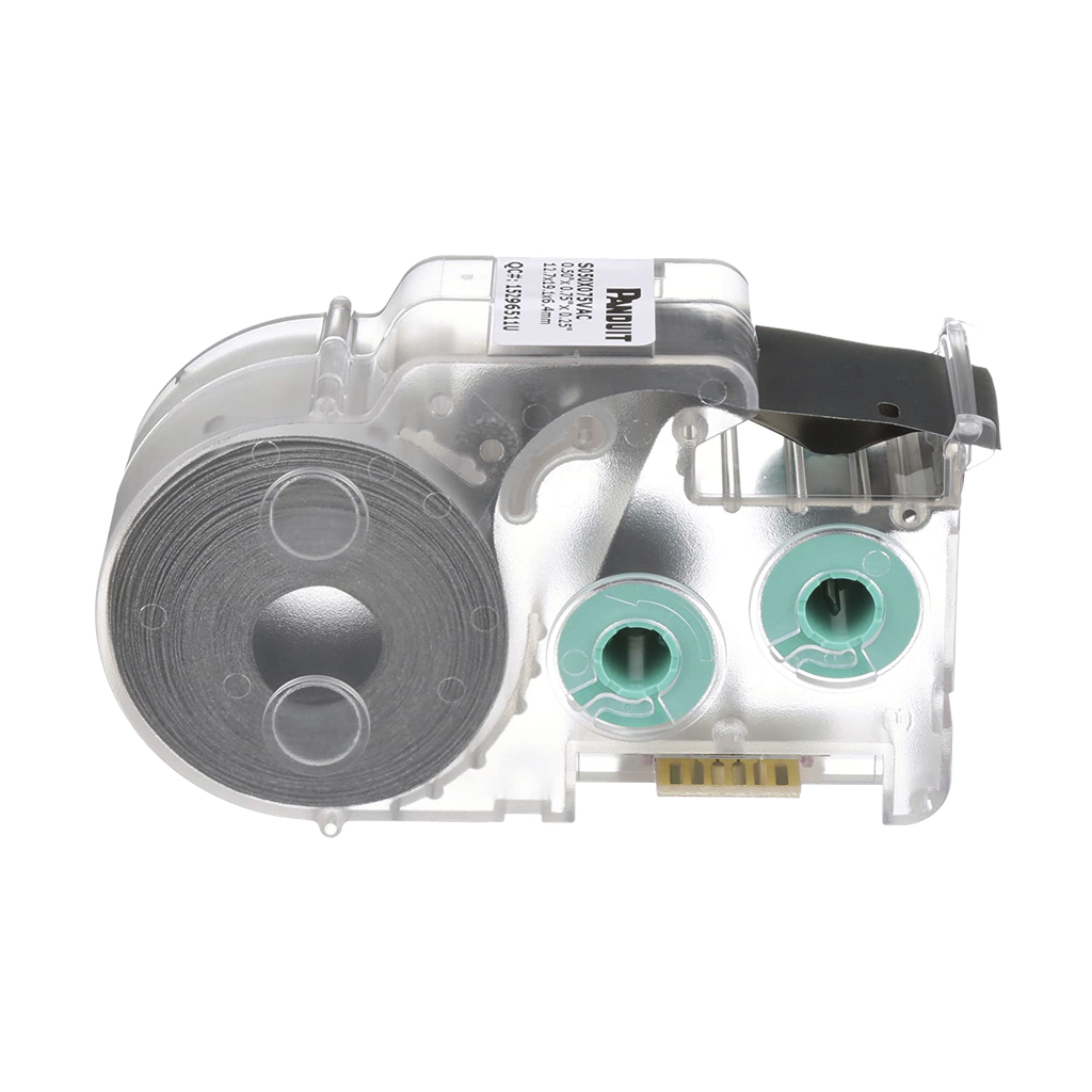 [S100X075VAC] Casete de 350 Etiquetas Autolaminadas de 25.4 x 19.05 mm, para Cables de 2 a 4.1 mm de Diámetro, Área de Impresión Color Blanco