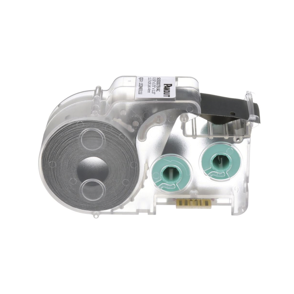 [S075X075VAC] Casete de 350 Etiquetas Autolaminadas de 19 x 19 mm, para Cables de 2 a 4.1 mm de Diámetro, Área de Impresión Color Blanco