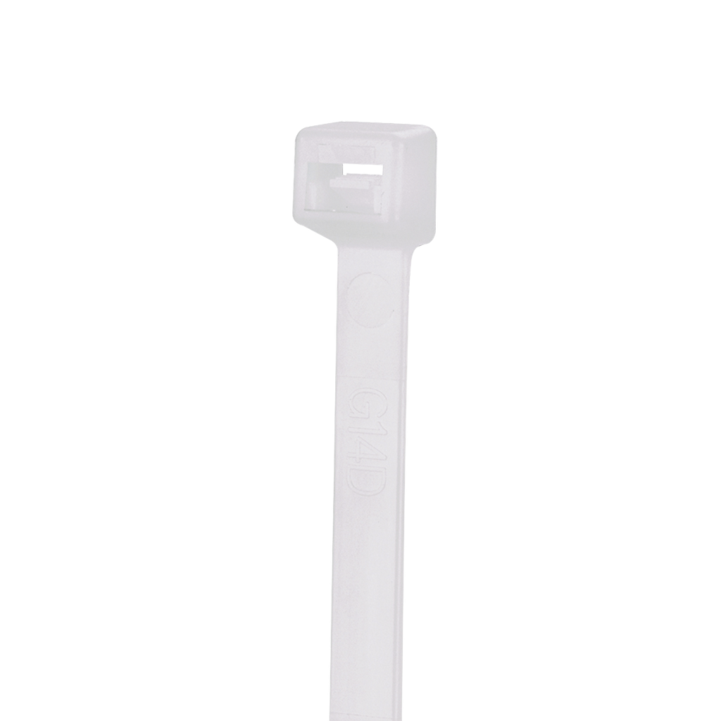 Cincho de Nylon 6.6 StrongHold?, 200mm largo x 2.5mm ancho, Color Natural, Plenum, Paquete de 100pz