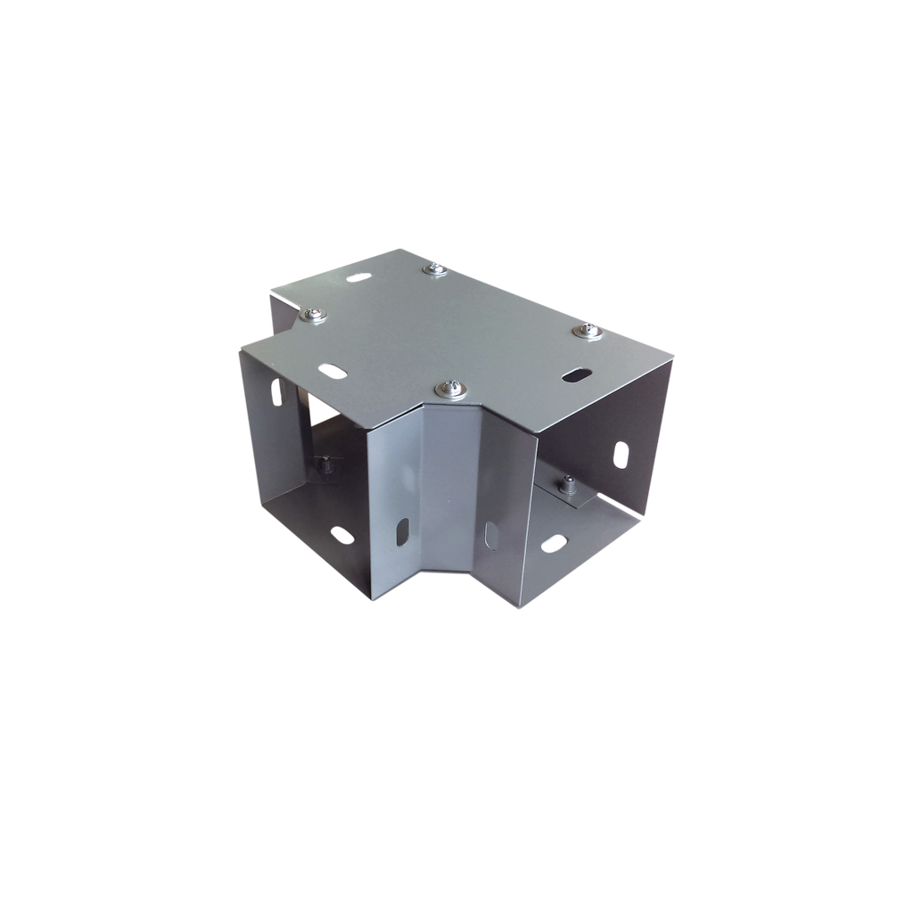 [CH-DCT100L] Derivación T horizontal 100 x 100 mm (3.94 x 3.94 pulg.), fabricado en lámina de acero al carbón