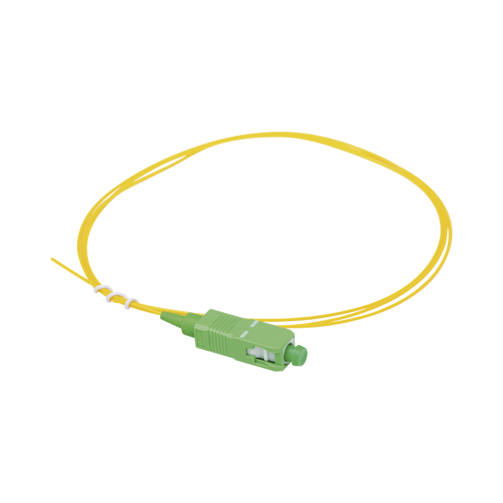 Pigtail de Fibra Óptica Monomodo SC/APC, simplex de 1 metro