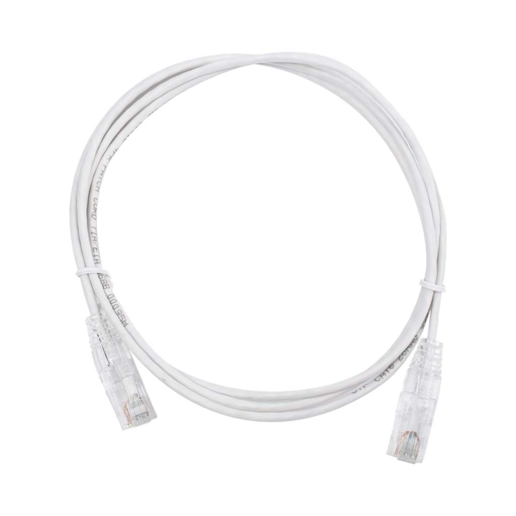 Cable de Parcheo Slim UTP Cat6 - 1.5 m Blanco Diámetro Reducido (28 AWG)