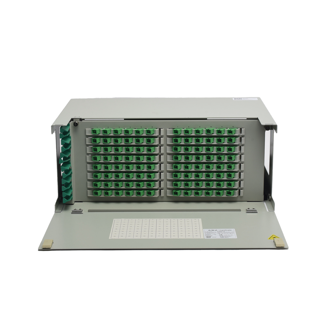 [ODU19RP-CSS96-B] Distribuidor de Fibra Óptica para 96 empalmes, con 96 acopladores SC/APC y 96 pigtails, 19, 4 UR