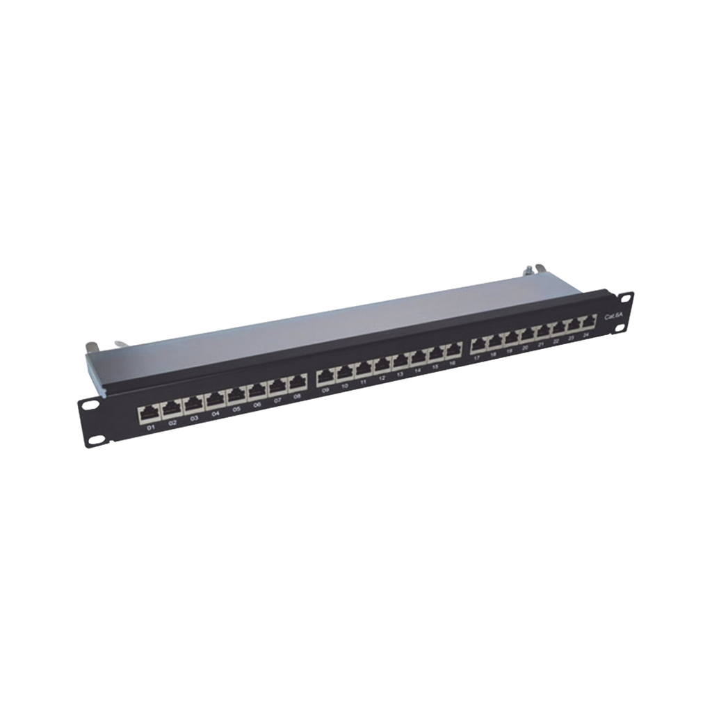 [LP-PP-CS-6A-24P] Panel de parcheo de impacto (110) blindado de 24 puertos Cat6A