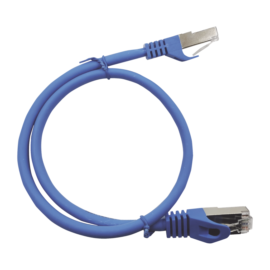 Patch Cord Cat6A 10G blindado 1.0M ( 3.28 ft ) AZUL